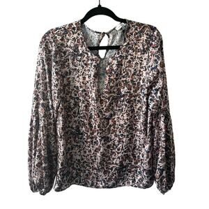 Waverly Grey Multi-colored Print Blouse